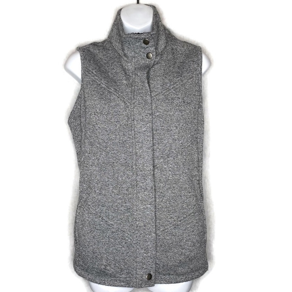Coldwater Creek Womens Large Vest Gray Full Zip
